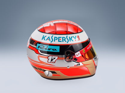Bell Helmet Charles Leclerc Scuderia Ferrari Mission Winnow No. 16 Monaco GP 2019 Tribute Hervé Leclerc and Jules Bianchi Mini Helmet 1:2 scale helmet - rear view