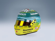 Bell Helmet Fernando Alonso Aston Martin Aramco Cognizant No. 14 Saudi Arabian GP 2025 Mini Helmet 1:18 scale helmet - front three-quarter view