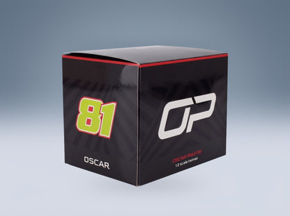 Bell Helmet Oscar Piastri McLaren No. 81 3rd Place Monaco GP 2025 Mini Helmet 1:2 scale helmet - box