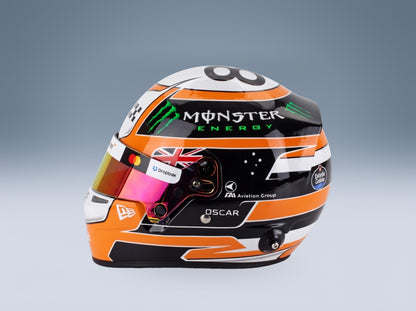 Bell Helmet Oscar Piastri McLaren No. 81 3rd Place Monaco GP 2025 Mini Helmet 1:2 scale helmet - side view