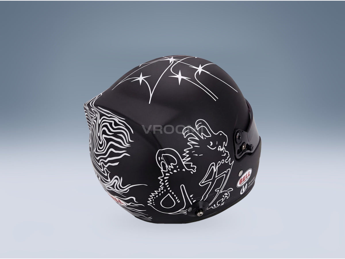 Bell Helmet Mick Schumacher 24h Le Mans WEC Team Alpine Endurance 2025 Mini Helmet 1:2 scale helmet - rear three-quarter view