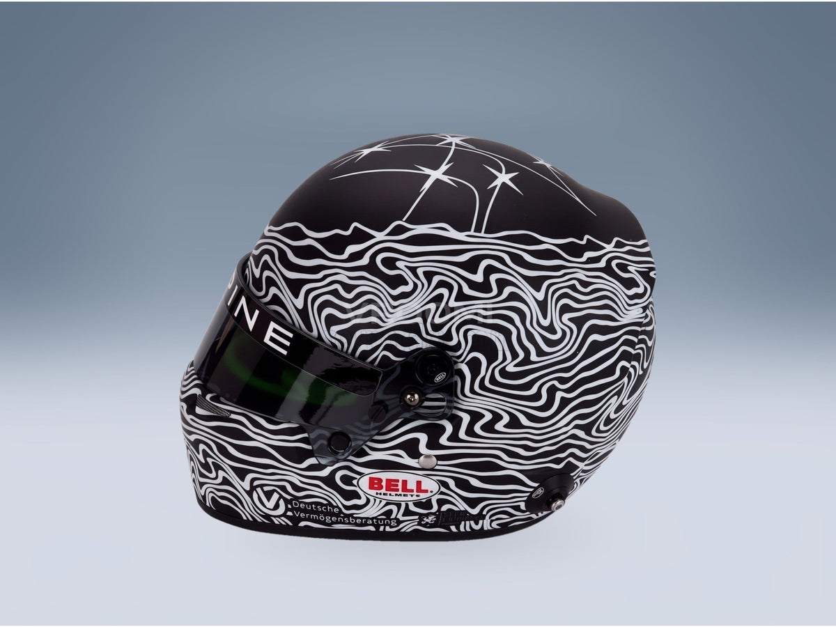 Bell Helmet Mick Schumacher 24h Le Mans WEC Team Alpine Endurance 2025 Mini Helmet 1:2 scale helmet - side view