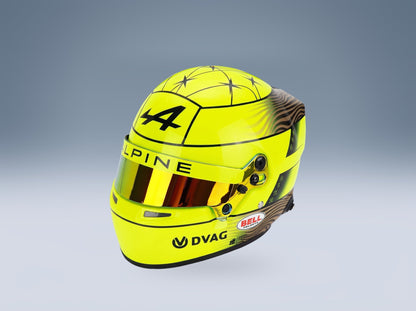 Bell Helmet Mick Schumacher Alpine Endurance Team WEC Season 2025 Mini Helmet 1:2 scale helmet - front three-quarter view