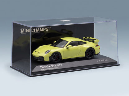 Porsche 911 992-2 GT3 Coupé 2025 Yellow Metallic Minichamps 1:43 scale model - original packaging