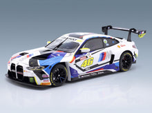 BMW M4 GT3 Team WRT No. 46 6th 12h Bathurst Valentino Rossi Augusto Farfus Maxime Martin 2023 Minichamps 1:43 scale model - front three-quarter view