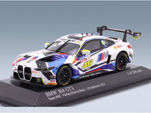 BMW M4 GT3 BMW M Team WRT No. 46 Rossi Farfus Martin Bathurst 12h 2023 Minichamps 1:43 scale model - front three-quarter view