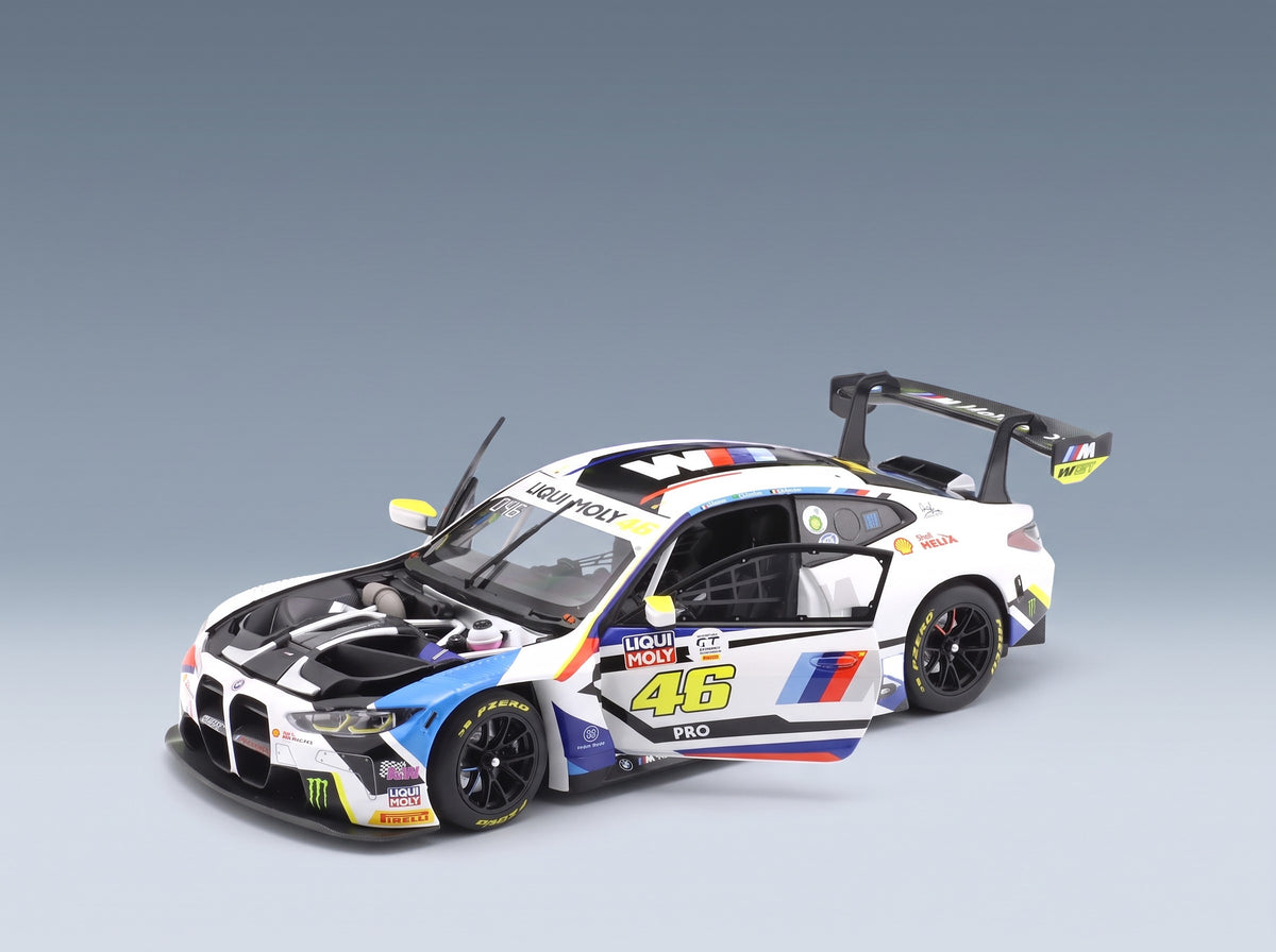 BMW M4 GT3 Team WRT No. 46 6th 12h Bathurst Valentino Rossi Augusto Farfus Maxime Martin 2023 Minichamps 1:43 scale model - opening parts
