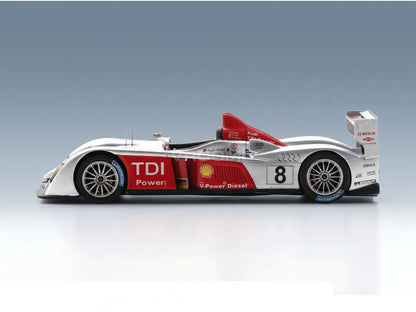 Audi R10 TDI Team Audi Sport Joest No. 8 Biela Werner Pirro Winner 24h Le Mans 2006 Spark Model 1:43 scale model - side view