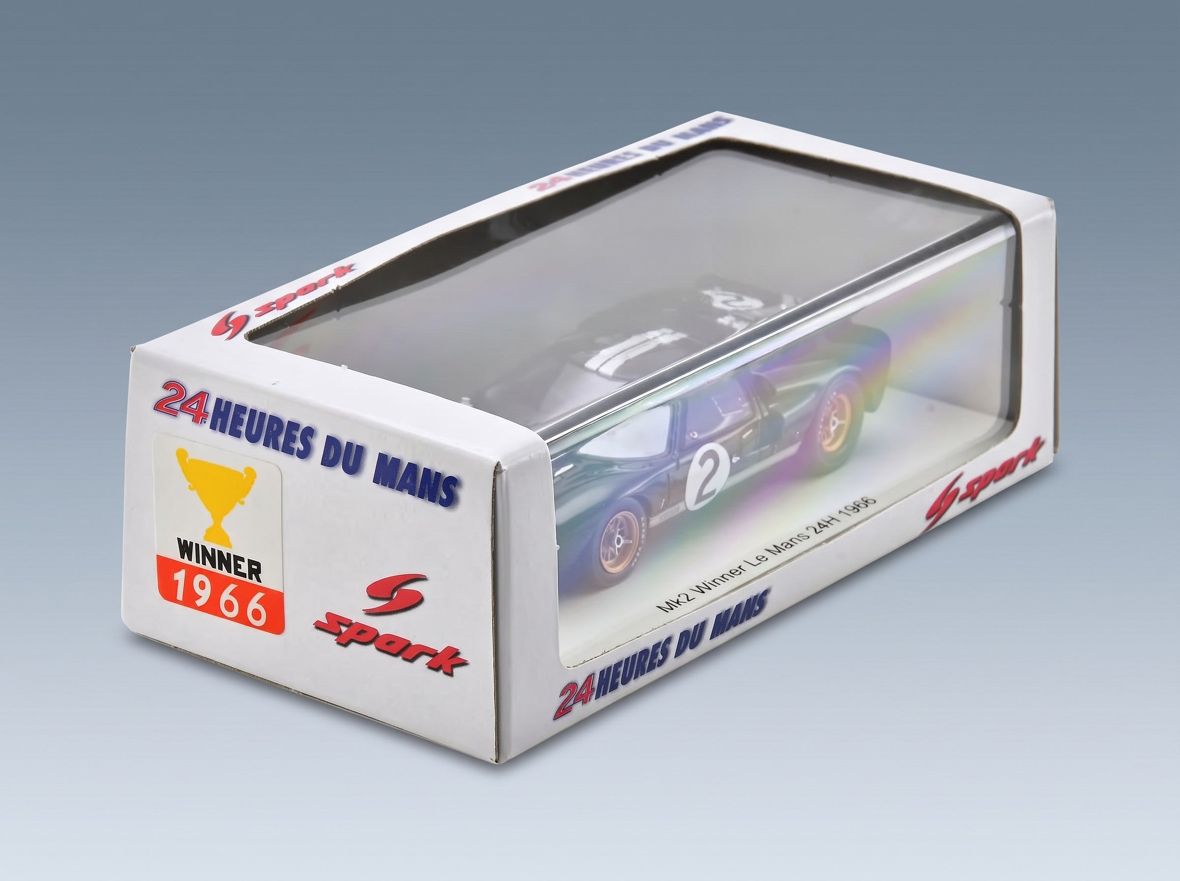 自動車 Spark 1/43 Mk II 2nd Le Mans 1966 Ford GT40 MkII 7.0L V8 Shelby American No. 2 Bruce McLaren Chris