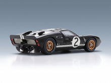 FORD USA - GT40 MKII 7.0L V8 TEAM SHELBY AMERICAN INC. N 2 WINNER 24h LE MANS 1966 BRUCE McLAREN - CHRIS AMON - BLACK SILVER - rear three-quarter view