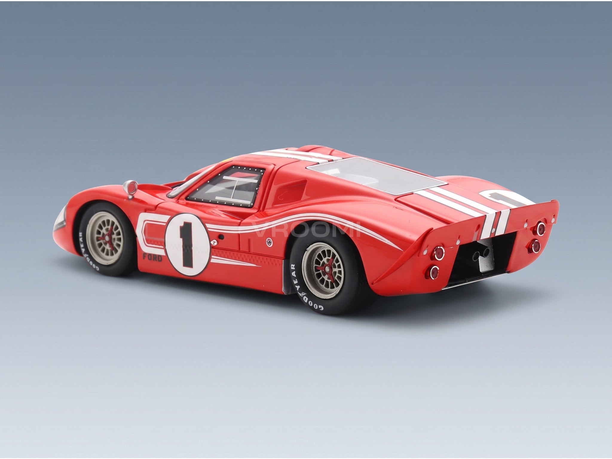 Ford GT40 MKIV Team Shelby American Inc. No. 1 Anthony Joseph Foyt Dan Gurney Winner 24h Le Mans 1967 Spark Model 1:43 scale model - rear three-quarter view