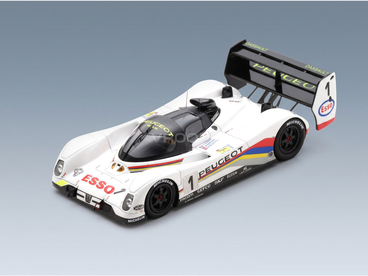 Peugeot 905 Evo1bis SA35 3.5L V10 Peugeot Talbot Sport No. 1 Derek Warwick Yannick Dalmas Mark Blundell Winner 24h Le Mans 1992 Spark Model 1:43 scale model - front three-quarter view