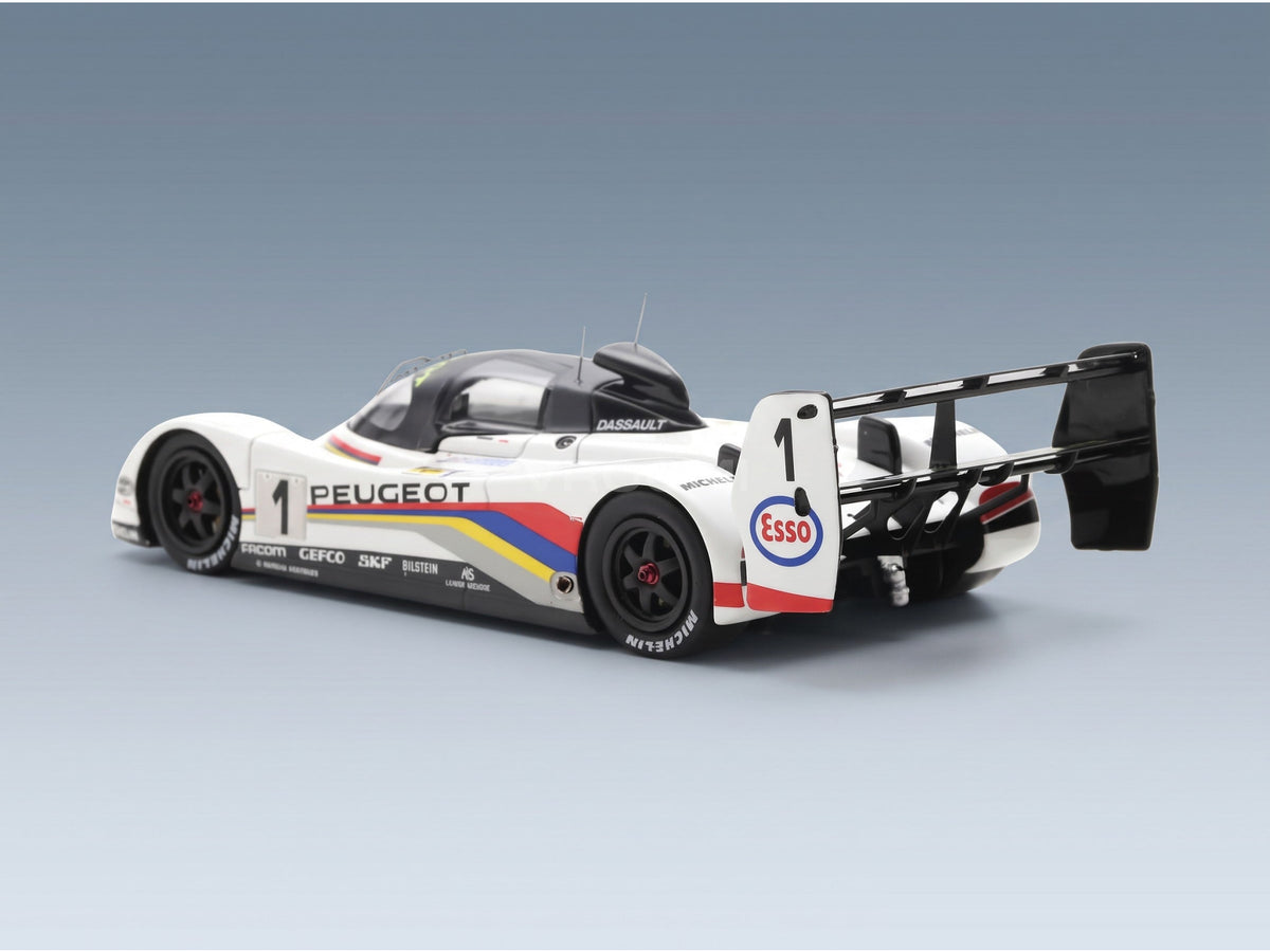 Peugeot 905 Evo1bis SA35 3.5L V10 Peugeot Talbot Sport No. 1 Derek Warwick Yannick Dalmas Mark Blundell Winner 24h Le Mans 1992 Spark Model 1:43 scale model - rear three-quarter view