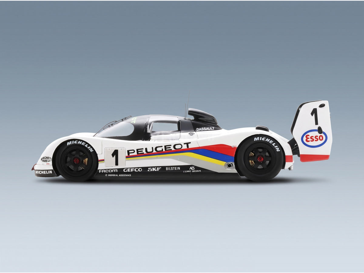 Peugeot 905 Evo1bis SA35 3.5L V10 Peugeot Talbot Sport No. 1 Derek Warwick Yannick Dalmas Mark Blundell Winner 24h Le Mans 1992 Spark Model 1:43 scale model - side view