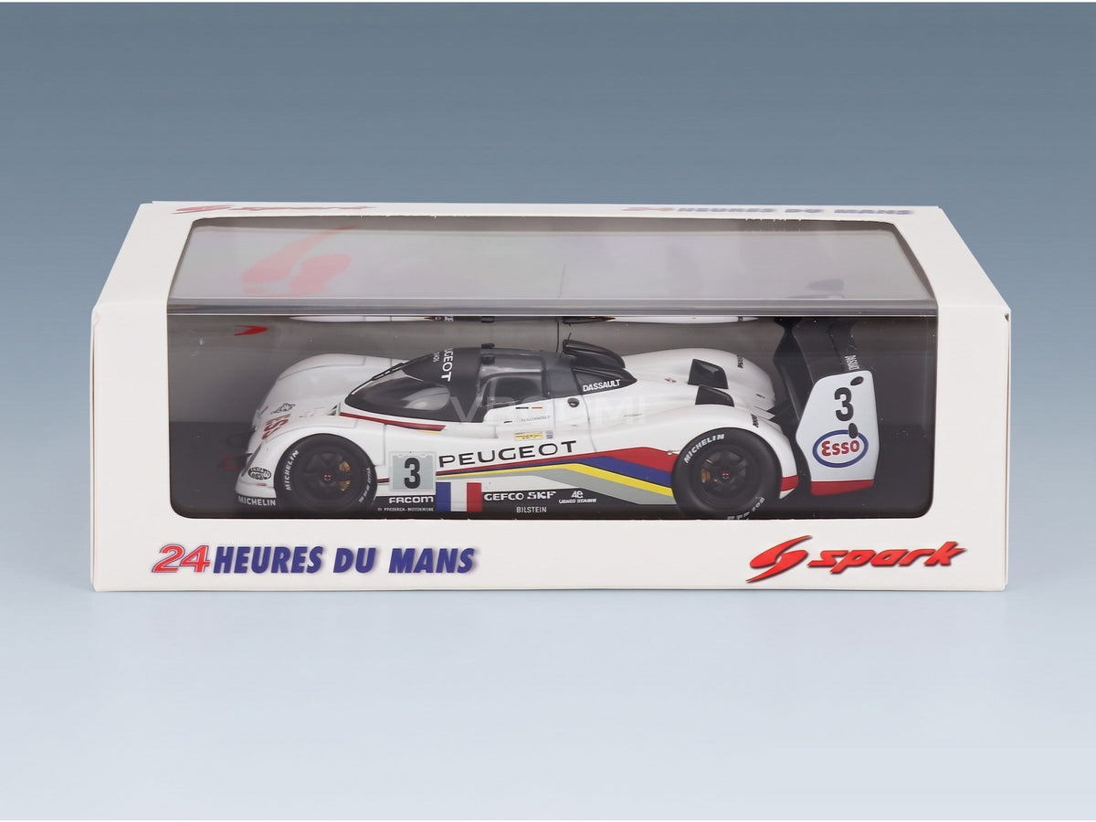 Peugeot 905 EVO1B 3.5L V10 Peugeot Talbot Sport No. 3 Geoff Brabham Christophe Bouchut Eric Helary Winner 24h Le Mans 1993 Spark Model 1:43 scale model - original packaging