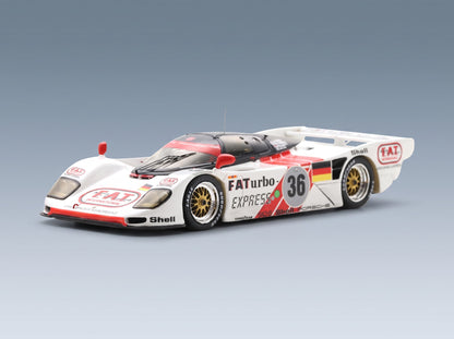PORSCHE - DAUER 962 3.0L TURBO TEAM LE MANS PORSCHE N 36 WINNER 24h LE MANS 1994 MAURO BALDI - HURLEY HAYWOOD - YANNICK DALMAS - WHITE RED - front three-quarter view