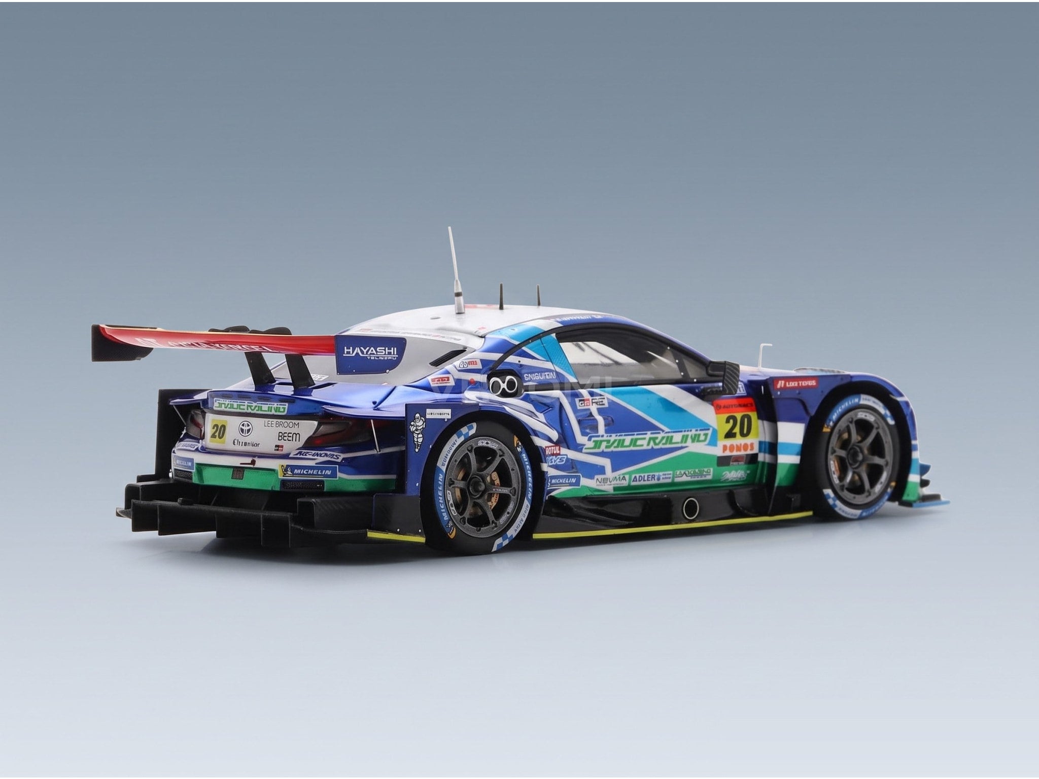 Toyota GR86 GT Team Shade Racing No. 20 Katsuyuki Hiranaka Eijiro Shimizu GT300 Class Super GT 2025 Spark Model 1:43 scale model - rear three-quarter view
