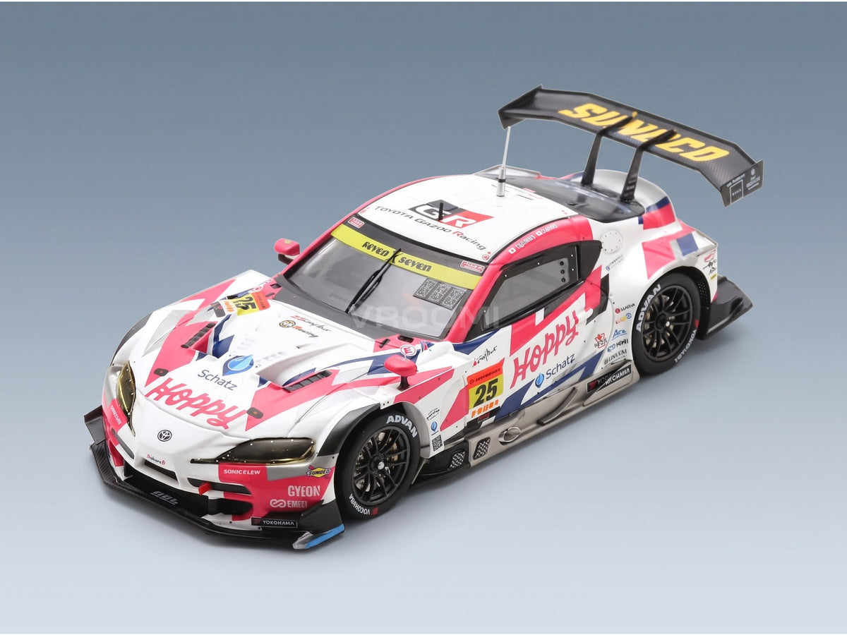 Toyota Supra GR Team Hoppy No. 25 Kimiya Sato Ryota Horachi GT300 Class Super GT 2025 Spark Model 1:43 scale model - front three-quarter view