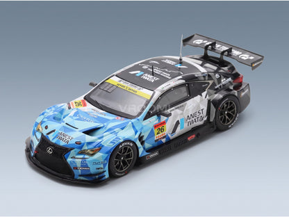 Lexus RC F GT3 Team Anest Iwata Racing No. 26 Igor Fraga Hironobu Yasuda GT300 Class Super GT 2025 Spark Model 1:43 scale model - front three-quarter view