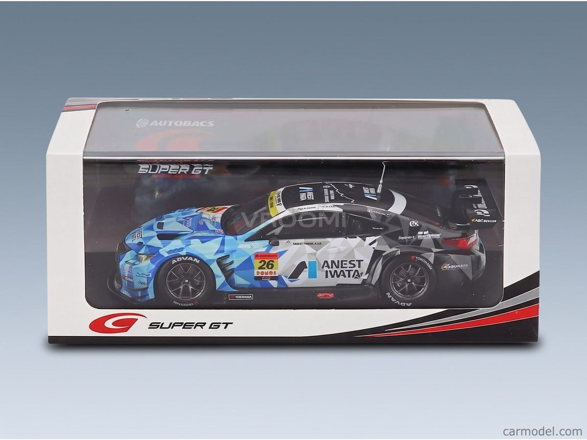 Lexus RC F GT3 Team Anest Iwata Racing No. 26 Igor Fraga Hironobu Yasuda GT300 Class Super GT 2025 Spark Model 1:43 scale model - original packaging