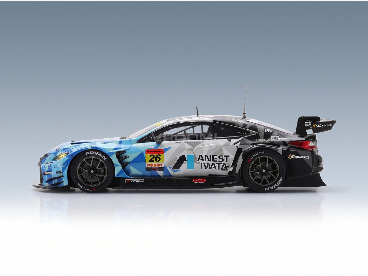 Lexus RC F GT3 Team Anest Iwata Racing No. 26 Igor Fraga Hironobu Yasuda GT300 Class Super GT 2025 Spark Model 1:43 scale model - side view