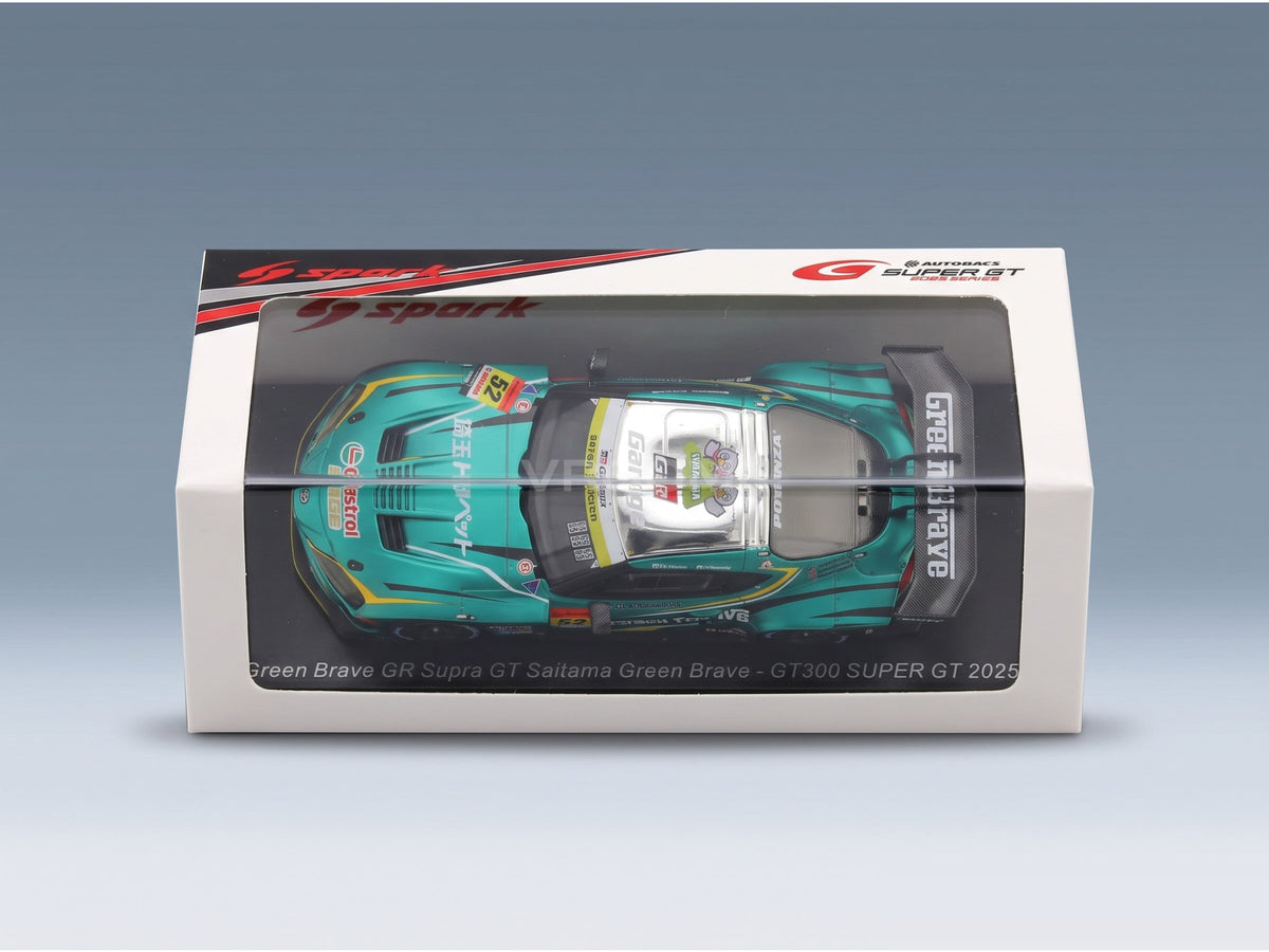 Toyota GR Supra GT300 Saitama Green Brave No. 52 Yoshida Nonaka Super GT 2025 Spark Model 1:43 scale model - original packaging