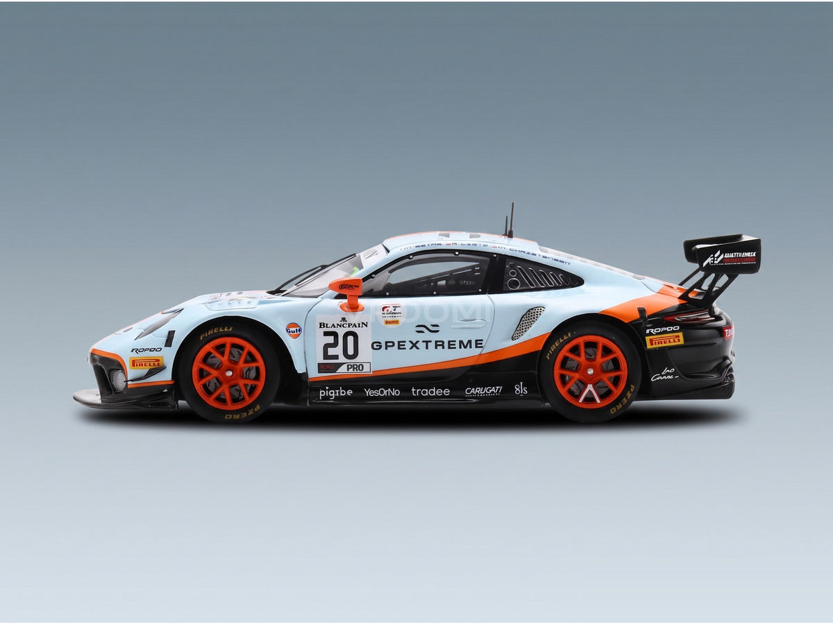 Porsche 911 991 GT3 R GPX Racing No. 20 Lietz Christensen Estre Winner 24h Spa 2019 Spark Model 1:43 scale model - side view