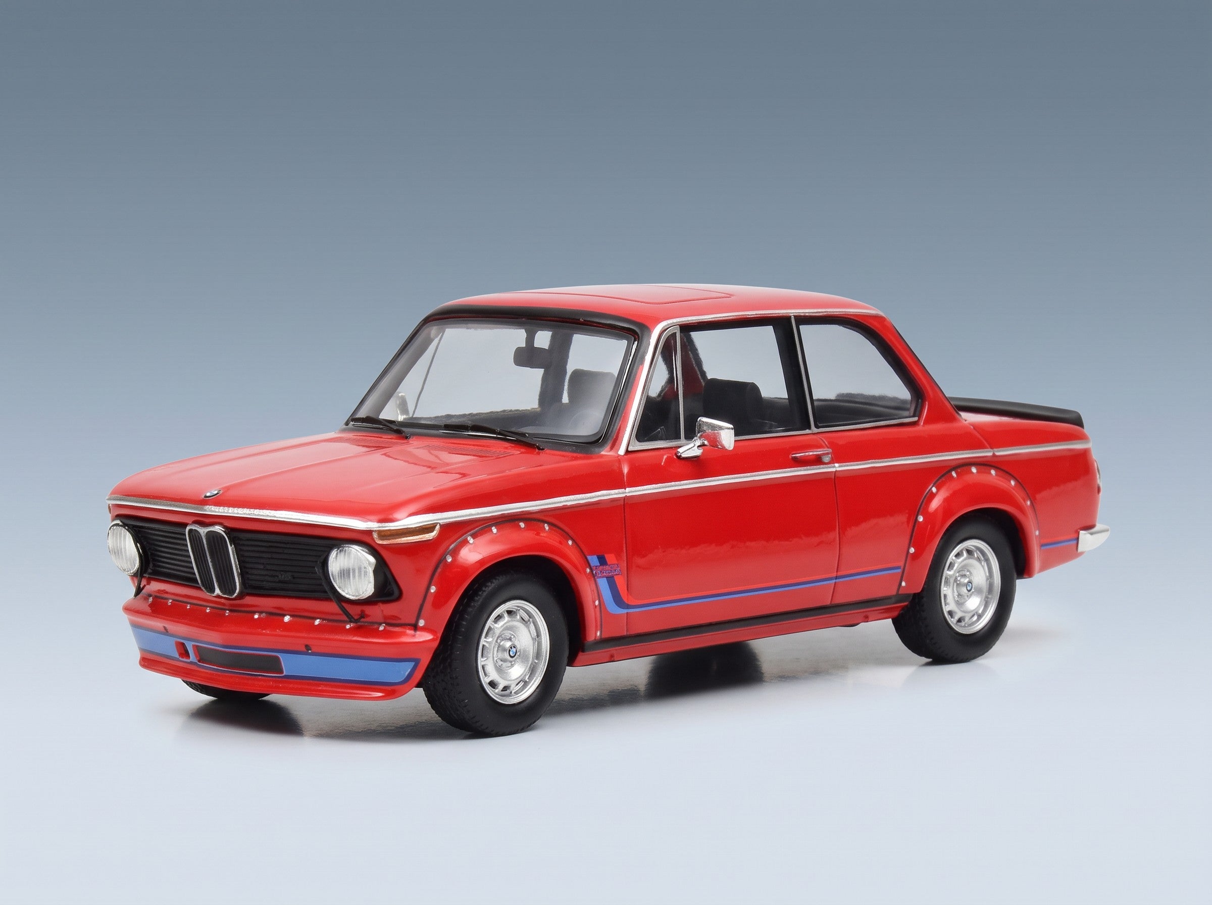BMW 2002 Turbo 1973 Red Schuco 1:43 scale model - front three-quarter view