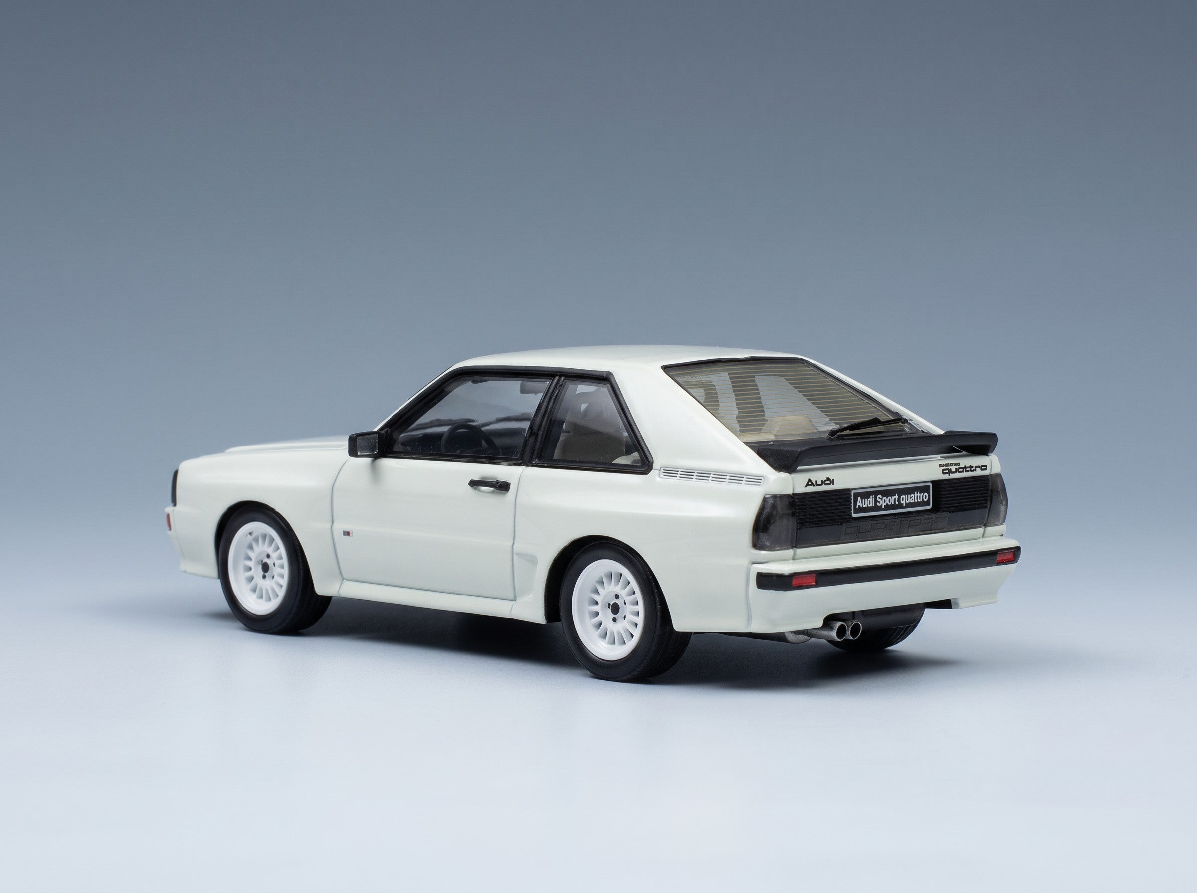 Audi Quattro Sport 1985 Schuco 1:43 scale model - rear three-quarter view