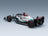 Mercedes F1 W13E Mercedes-AMG Petronas F1 No. 63 George Russell Winner Brazilian GP 2022 Minichamps 1:43 scale model - front three-quarter view, top down