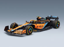 McLaren MCL36 Team McLaren No. 4 Lando Norris Bahrain GP 2022 Minichamps 1:43 scale model - front three-quarter view
