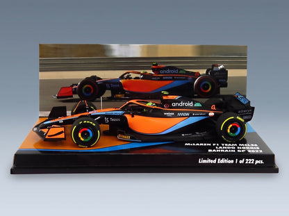 McLaren MCL36 Team McLaren No. 4 Lando Norris Bahrain GP 2022 Minichamps 1:43 scale model - original packaging
