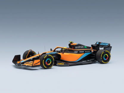 McLaren MCL36 Team McLaren No. 4 Lando Norris Bahrain GP 2022 Minichamps 1:43 scale model - side view