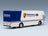 Mercedes-Benz O317 Truck Car Transporter Porsche Rothmans 1984 White Blue Schuco 1:18 scale model - rear three-quarter view