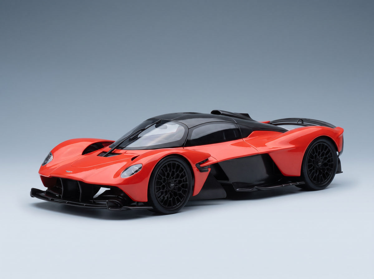 Aston Martin Valkyrie 2021 Cosmos Orange Schuco 1:18 scale model - front three-quarter view
