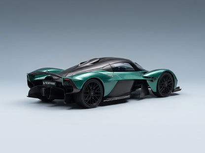 Aston Martin Valkyrie 2021 Green Schuco 1:18 scale model - rear three-quarter view