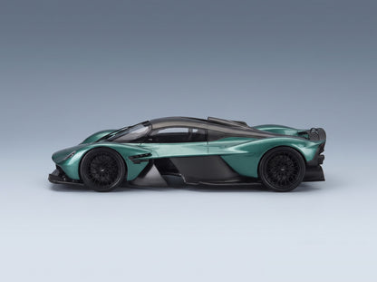 Aston Martin Valkyrie 2021 Green Schuco 1:18 scale model - side view