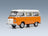 Volkswagen T2b Camper Van 1962 Orange White Schuco 1:43 scale model - front three-quarter view