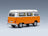 Volkswagen T2b Camper Van 1962 Orange White Schuco 1:43 scale model - rear three-quarter view