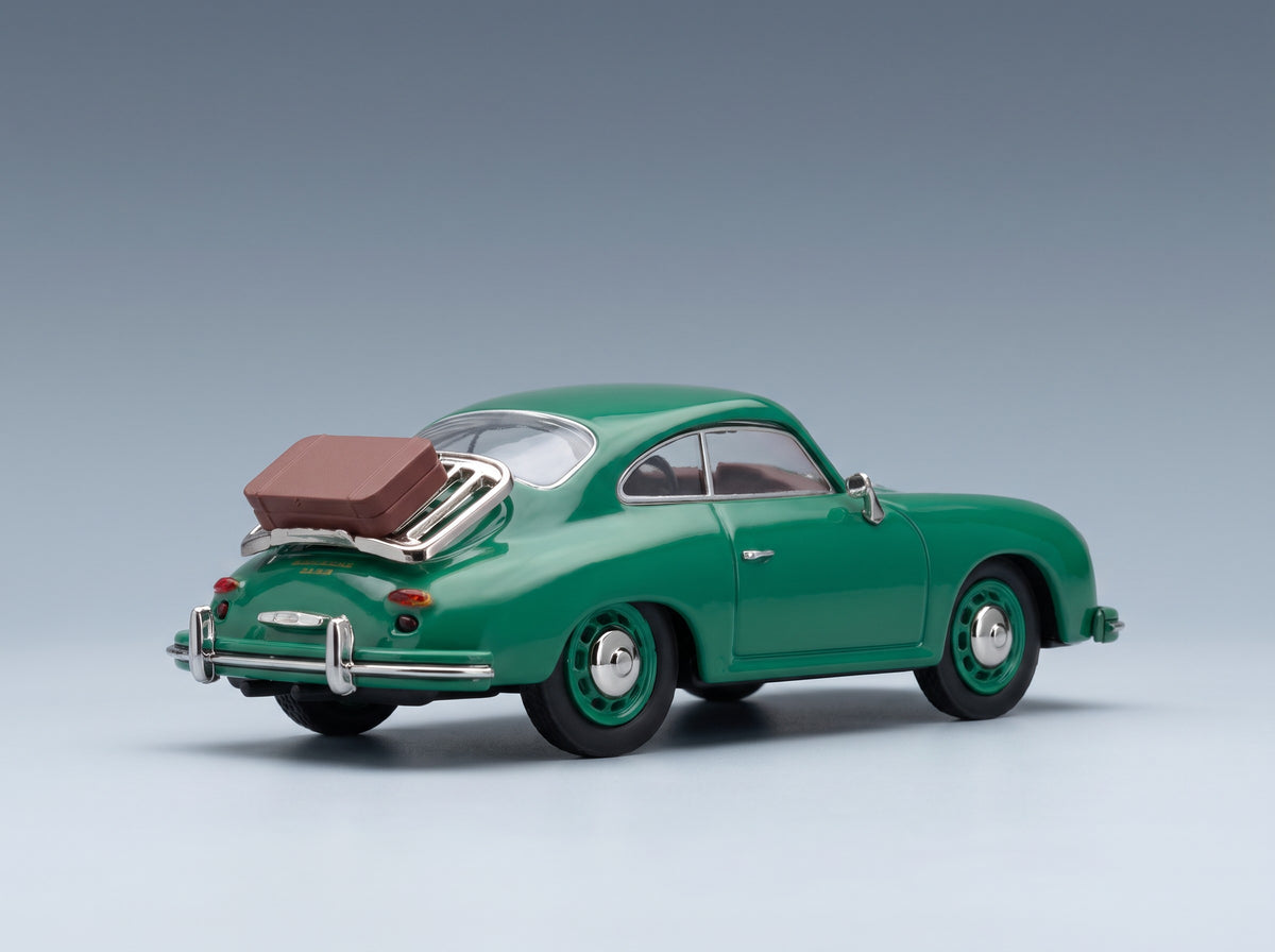Porsche 356 Coupé 1952 Green Metallic Schuco 1:43 scale model - rear three-quarter view