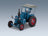 Lanz Bulldog D9506 Tractor 1949 Blue Red Schuco 1:43 scale model - front three-quarter view