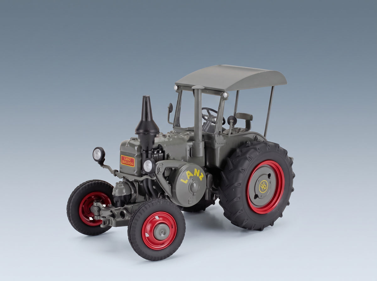 Lanz Bulldog D9506 Tractor 1949 Grey Red Schuco 1:32 scale model - front three-quarter view