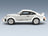 Porsche 911 Coupé Walter Röhrl 1969 White Black Schuco 1:43 scale model - side view