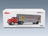 GMC Truck Car Transporter Team John Edgard Enterprises Inc. Los Angeles California Ferrari Porsche Race Cars 1950 Red Silver Schuco 1:43 scale model - original packaging