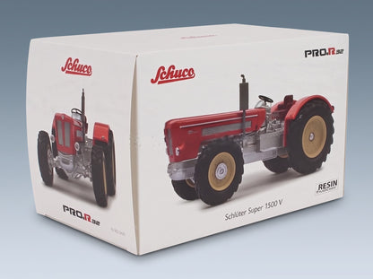 Schluter Super 1500V Tractor without Cab 1979 Red Silver Schuco 1:32 scale model - original packaging