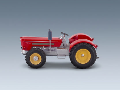 Schluter Super 1500V Tractor without Cab 1979 Red Silver Schuco 1:32 scale model - side view