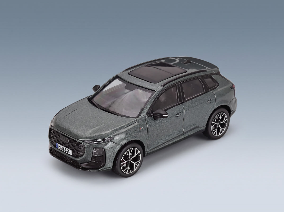 Audi Q3 2025 Sage Green Norev 1:43 scale model - front three-quarter view