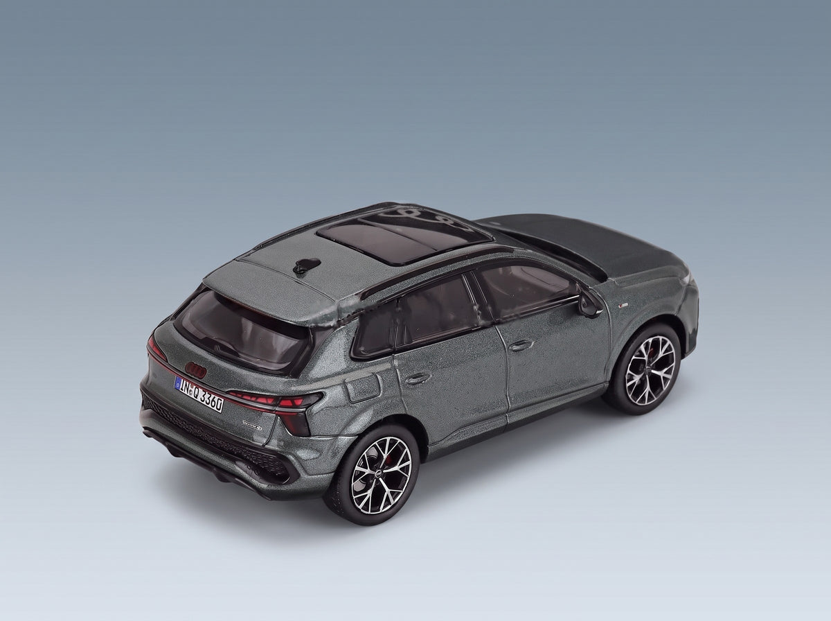 Audi Q3 2025 Sage Green Norev 1:43 scale model - rear three-quarter view