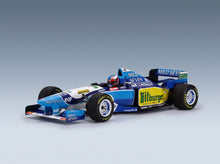 Benetton B195 Mild Seven Renault No. 1 Michael Schumacher Winner Pacific GP World Champion 1995 Minichamps 1:18 scale model - front three-quarter view