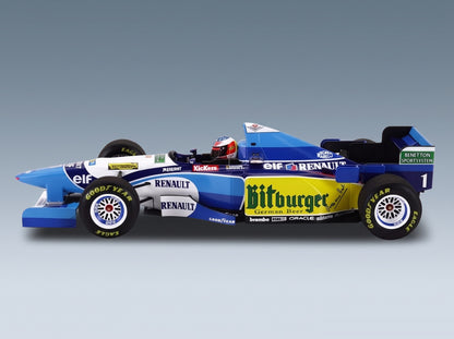 Benetton B195 Mild Seven Renault No. 1 Michael Schumacher Winner Pacific GP World Champion 1995 Minichamps 1:18 scale model - side view